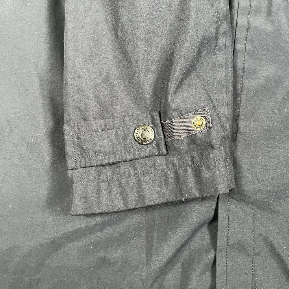 VTG Eddie Bauer Navy Blue Anorak Women's Small Hooded Jacket  Full Zip/Snap‎